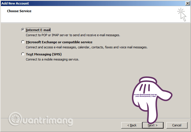 Send and receive Gmail messages with Outlook Picture 4