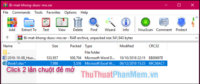 Set a pass (password) for any file using WinRAR Picture 12