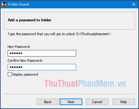 Set a password for the folder, set a password for the folder or folder using Folder Guard Picture 11