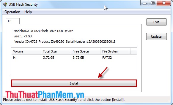 Set a password for the USB Picture 4