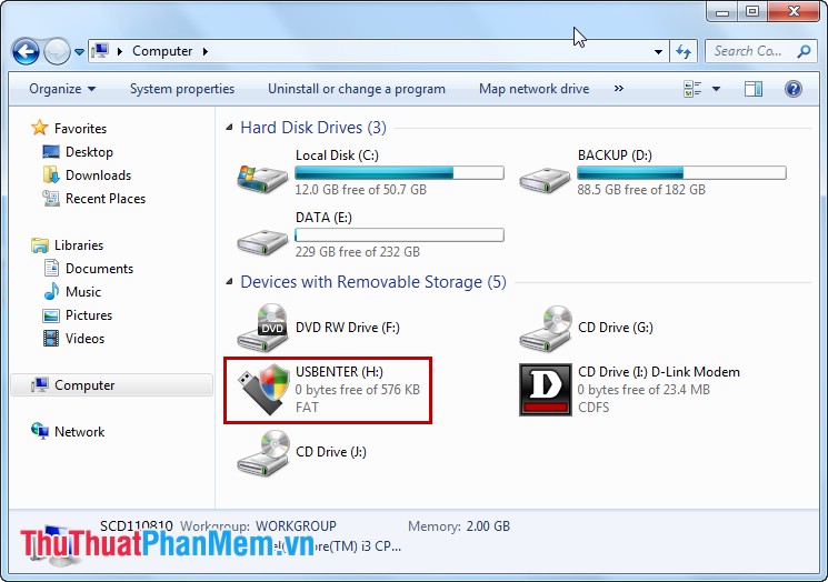 Set a password for the USB Picture 8