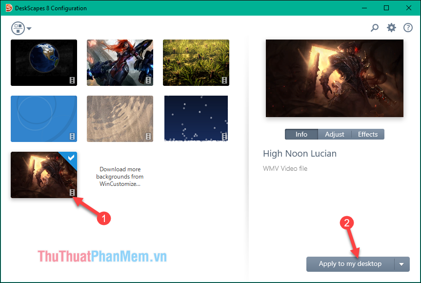 Set dynamic wallpaper for Windows 10 computers Picture 14