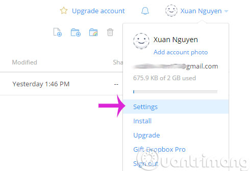 Set password for Dropbox application on phone in 3 steps Picture 6