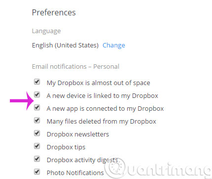 Set password for Dropbox application on phone in 3 steps Picture 7