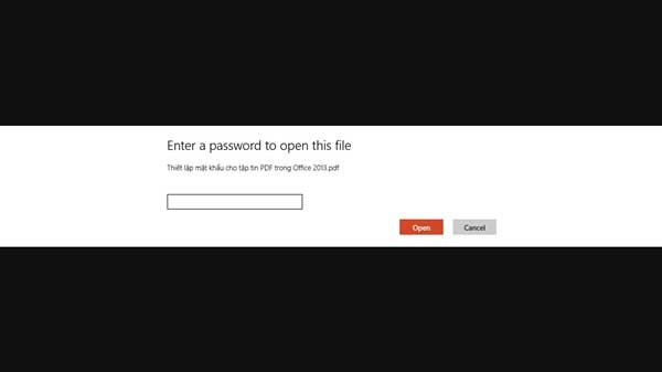 Set password for PDF file in Office 2013 Picture 7