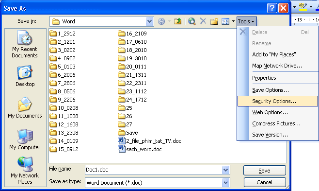 Set password protection file not open and save content edit Picture 4