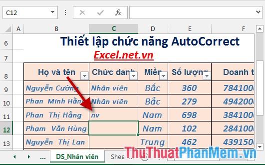 Set the AutoCorrect function in Excel Picture 8