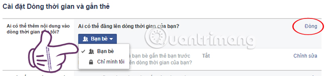 Set the post management mode to be tagged on Facebook Picture 3