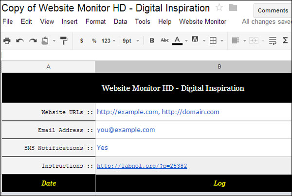 Set the system to automatically send alert SMS when the website collapses Picture 3