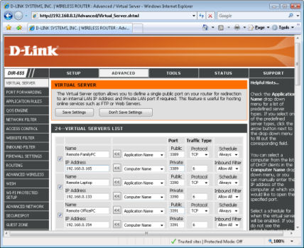 Set up a network with multiple remote desktop connections Picture 3