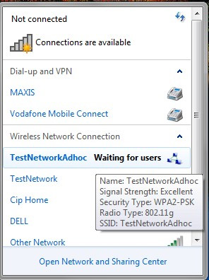 Set up Ad Hoc wireless network to play WiFi without software from your laptop Picture 11