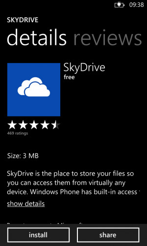 Set up and use SkyDrive on Windows Phone 8 Picture 5
