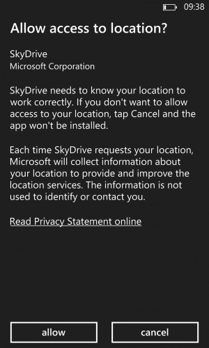 Set up and use SkyDrive on Windows Phone 8 Picture 6