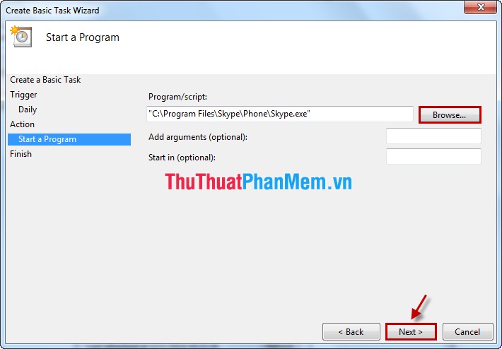 Set up automatically running programs and software with Windows Task Scheduler Picture 7