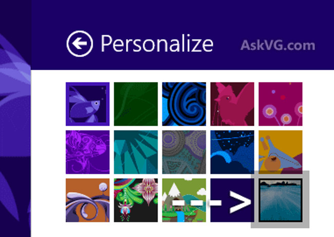 Set up Desktop wallpaper as a Start Screen screen background image on Windows 8.1 Picture 3