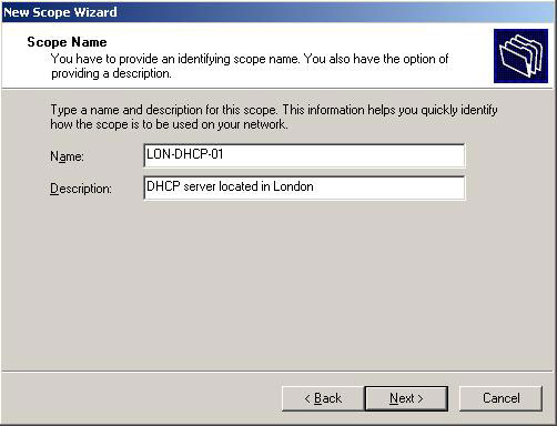 Set up DHCP server in Windows 2003 Picture 2