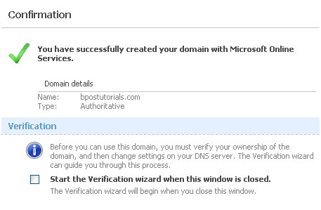 Set up Domain and receive Email with Microsoft BPOS Picture 4