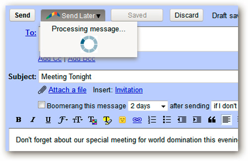 Set up mailing time in Gmail with Boomerang Picture 11