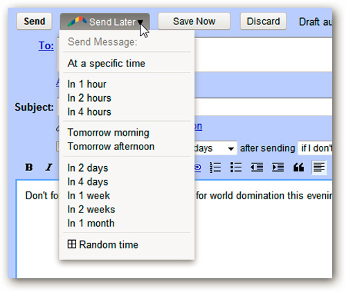 Set up mailing time in Gmail with Boomerang Picture 8