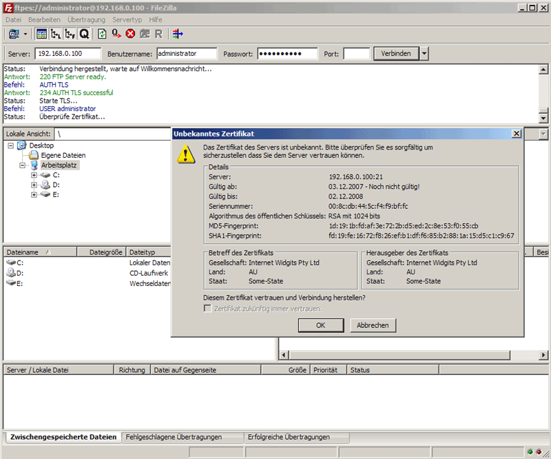 Set up ProFTPd with TLS on Ubuntu 11.04 Picture 5