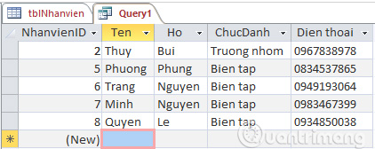 Set up Query Criteria in Access 2016 Picture 8