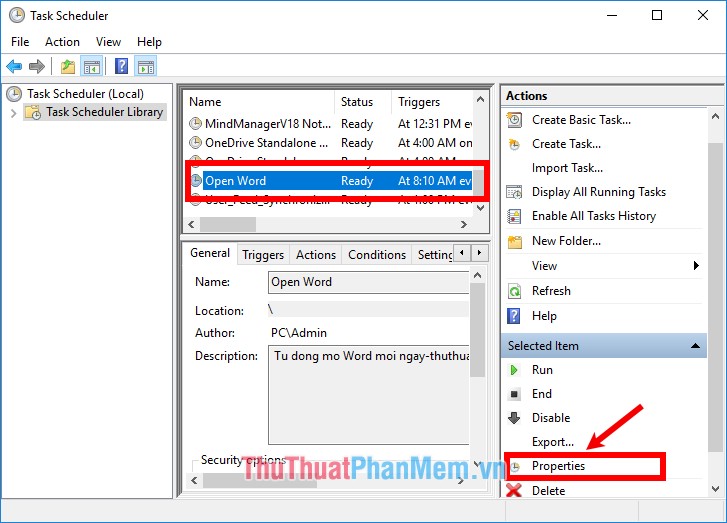 Set up the program to run automatically by Task Scheduler in Windows Picture 11