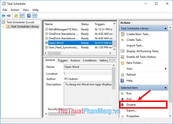 Set up the program to run automatically by Task Scheduler in Windows Picture 14