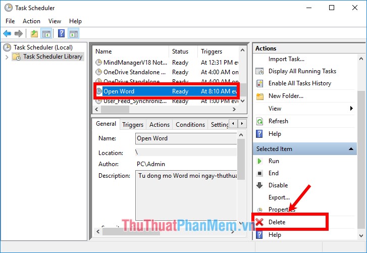Set up the program to run automatically by Task Scheduler in Windows Picture 16