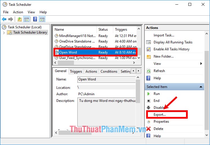 Set up the program to run automatically by Task Scheduler in Windows Picture 17