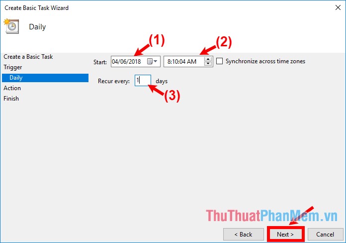 Set up the program to run automatically by Task Scheduler in Windows Picture 7
