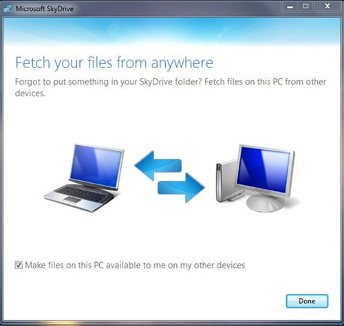 Set up Windows SkyDrive to a folder Picture 4