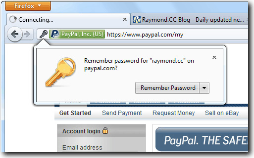 Setting up Firefox 4 requires saving passwords for Paypal, Citybank ... Picture 3
