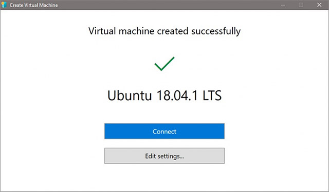 Setting up Ubuntu virtual machine with Hyper-V Quick Create on Windows 10 Picture 4