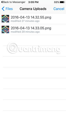 Share Dropbox files via Facebook Messenger Picture 3