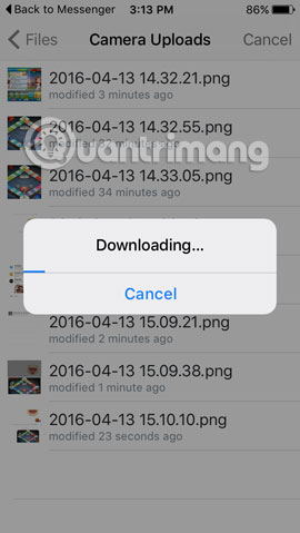 Share Dropbox files via Facebook Messenger Picture 4