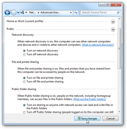 Share Files and Printers between Windows 7 and Vista Picture 3