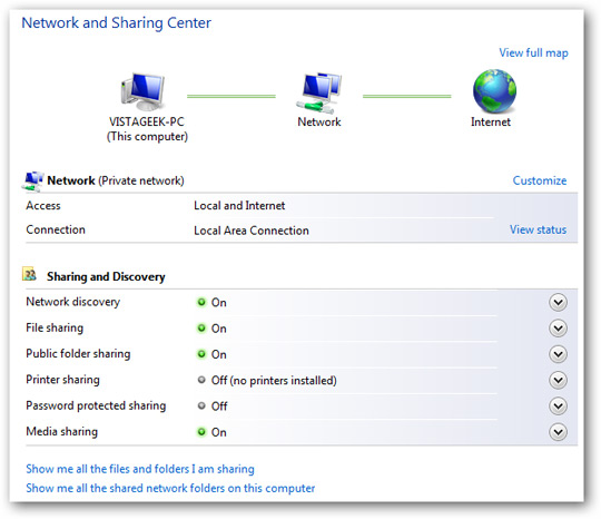 Share Files and Printers between Windows 7 and Vista Picture 6