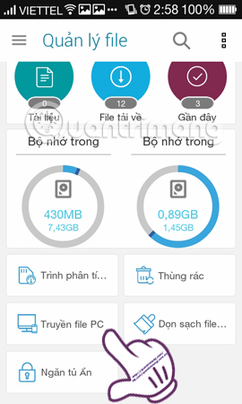 Share files between your PC and smartphone Android effectively with Asus File Manager Picture 4