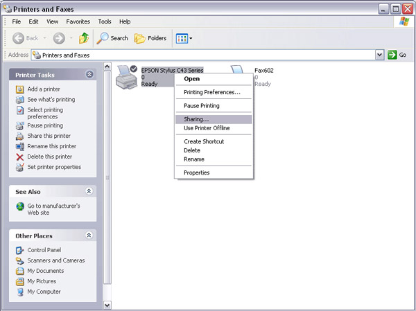 Share folders and printers in the network Picture 12