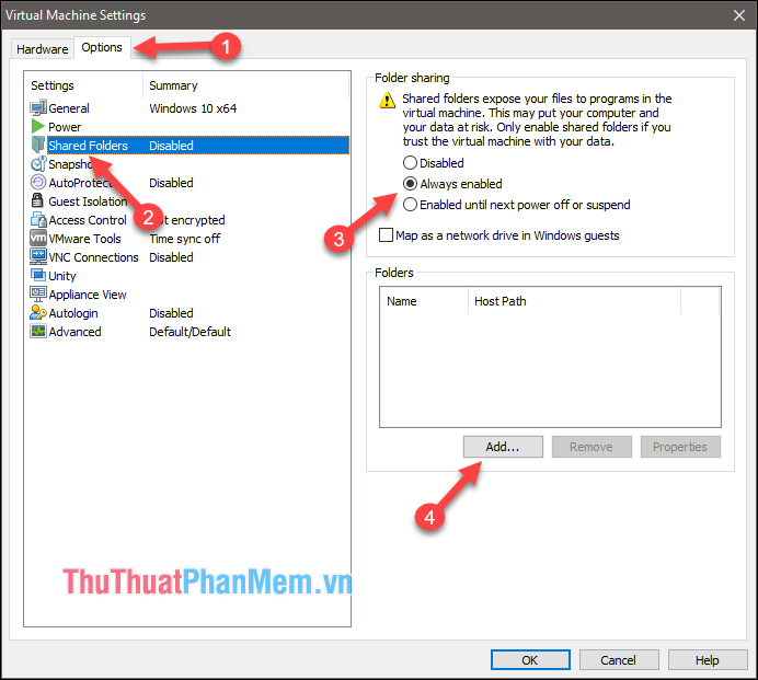 Share folders, share data between real and virtual machines in VMware Workstation Picture 9