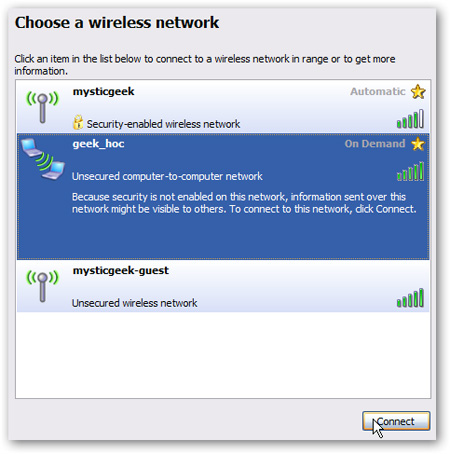 Share your Internet connection through the ad hoc network in Windows 7 Picture 13