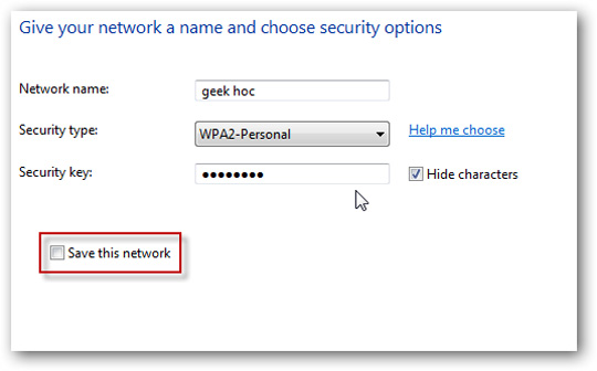Share your Internet connection through the ad hoc network in Windows 7 Picture 5