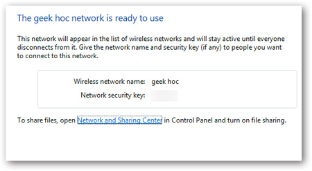 Share your Internet connection through the ad hoc network in Windows 7 Picture 7