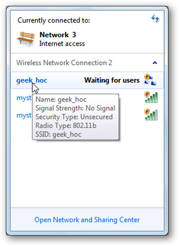 Share your Internet connection through the ad hoc network in Windows 7 Picture 8