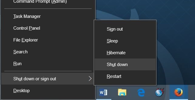Shortcuts to start Windows 10 in Hibernate mode or quickly turn off Picture 4