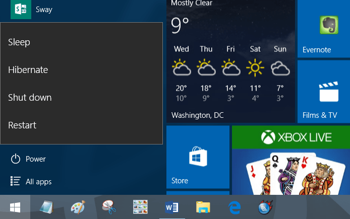 Shortcuts to start Windows 10 in Hibernate mode or quickly turn off Picture 8