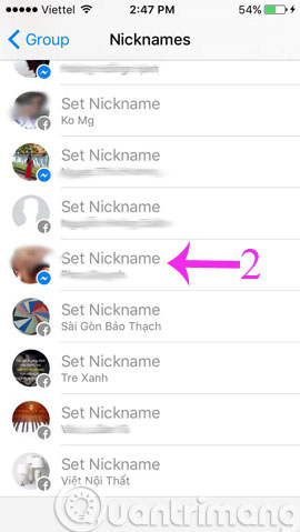 Simple way to give nick nicknames on Facebook Messenger - TipsMake.com