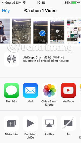 Simple ways to share videos on iPhone Picture 3