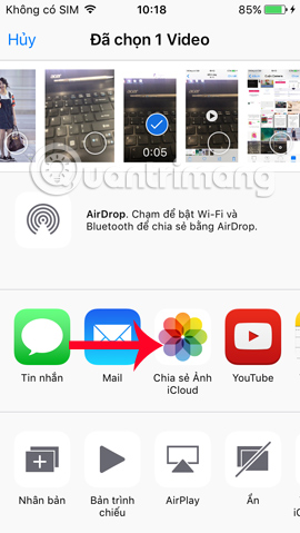 Simple ways to share videos on iPhone Picture 9