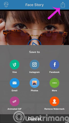 Simulate face transformation on iPhone with Face Story Picture 4
